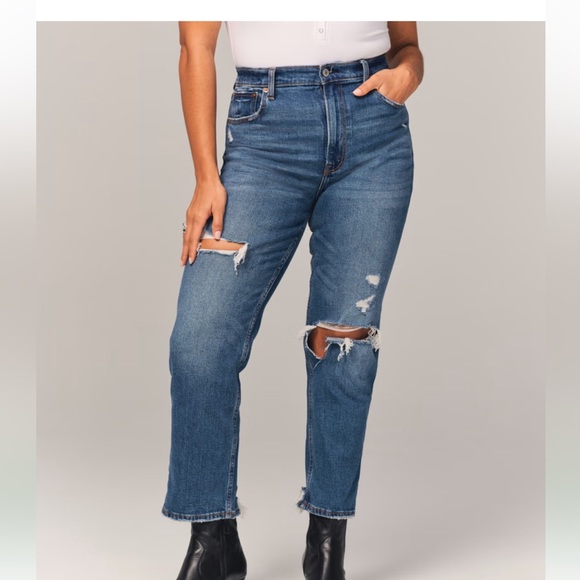 Abercrombie The Ankle Straight Ultra High Rise Jean - Picture 2 of 3